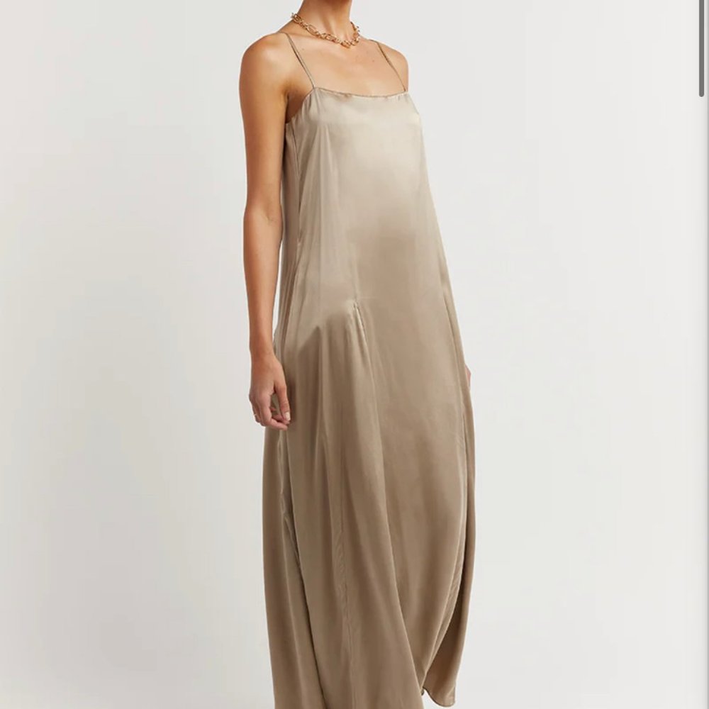 DISSH Evans Stone Silk Slip Dress